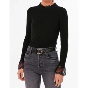 Tuckernuck Lace Black 'Rosemary' Top Size M